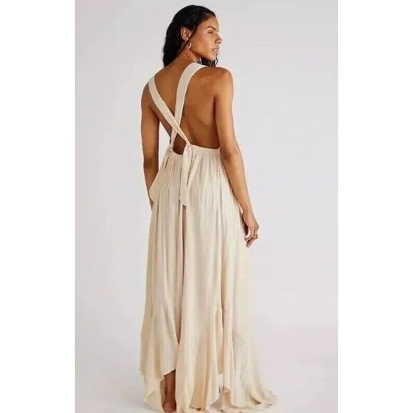 Free People Cream Maxi Dress - Picture 2 of 9